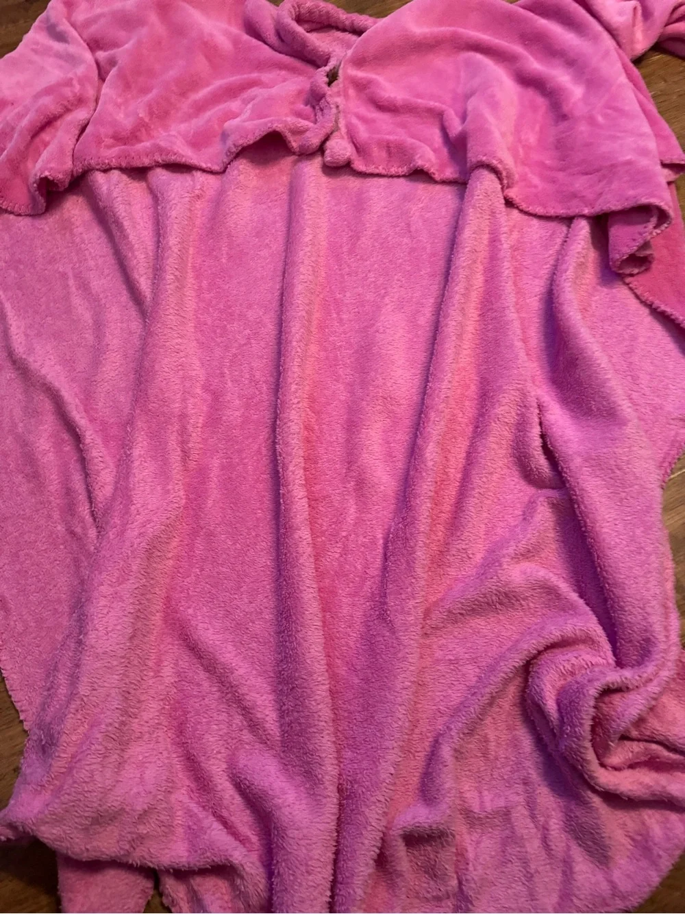 Child size pink Snuggie girls wearable blanket